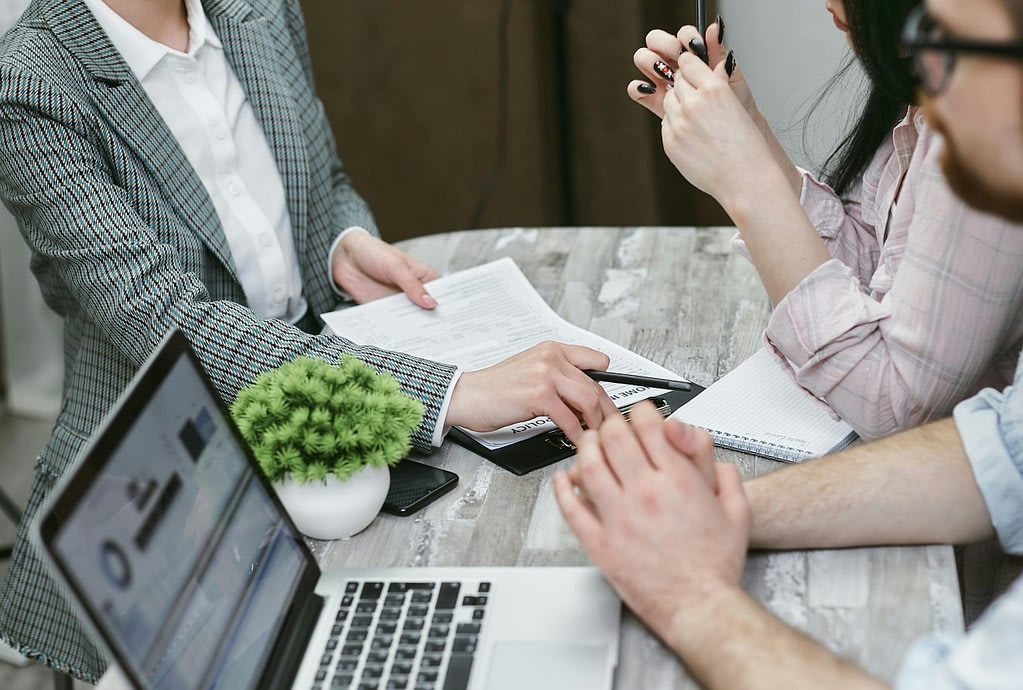 business owner using financial automation solutions for SMEs